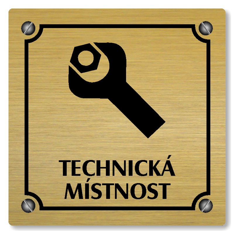 Technická místnost, 80x80mm, zlatá, Kansas